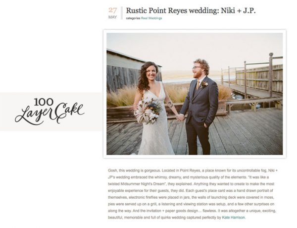 100 layer cake Point Reyes wedding